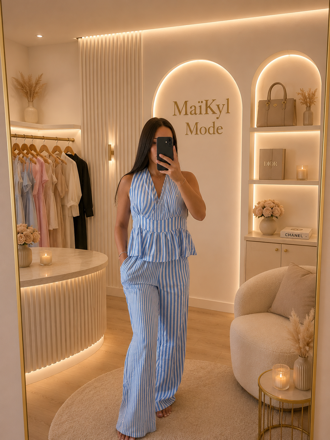 ✨ Ensemble rayé bleu 🩵